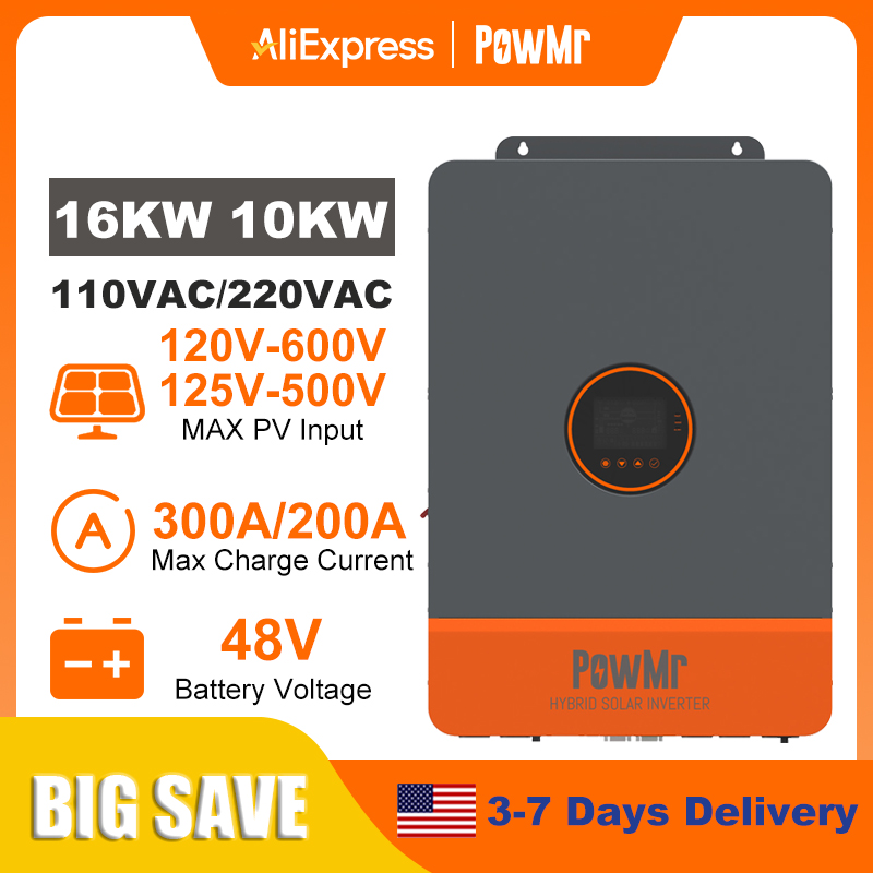 Inverter Ibrido Solare PowMr 1 - Split Phase Inverter 10Kw 110V 220V recensione e prezzo