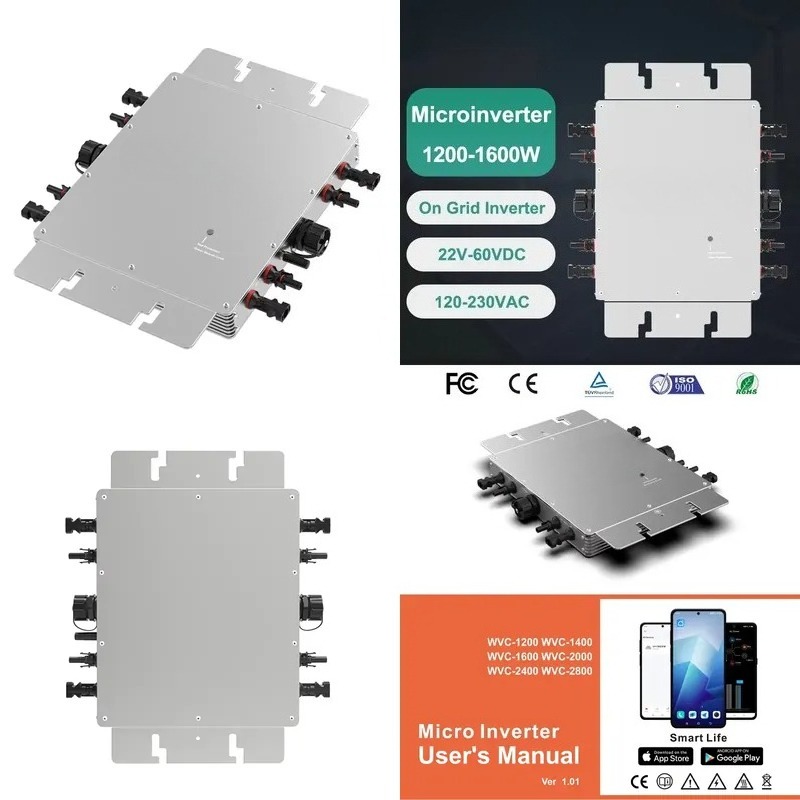 Microinverter Smart con Monito - Micro Inverter 1400W Solar Grid Tie recensione e prezzo